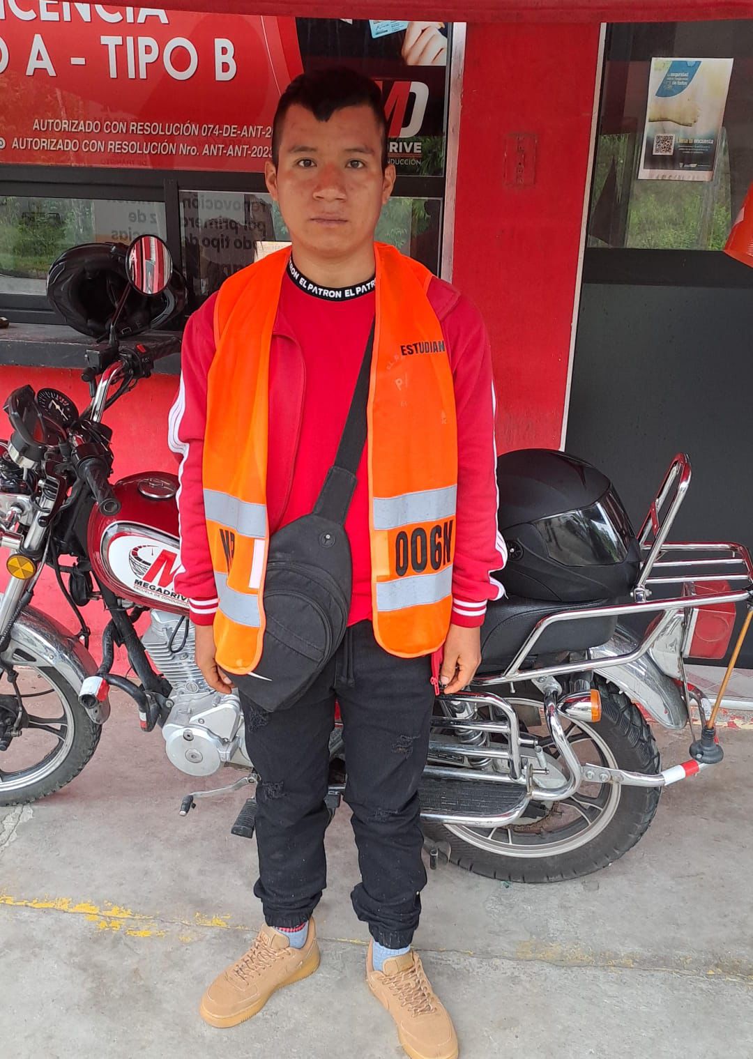 Alumno en prácticas de moto
